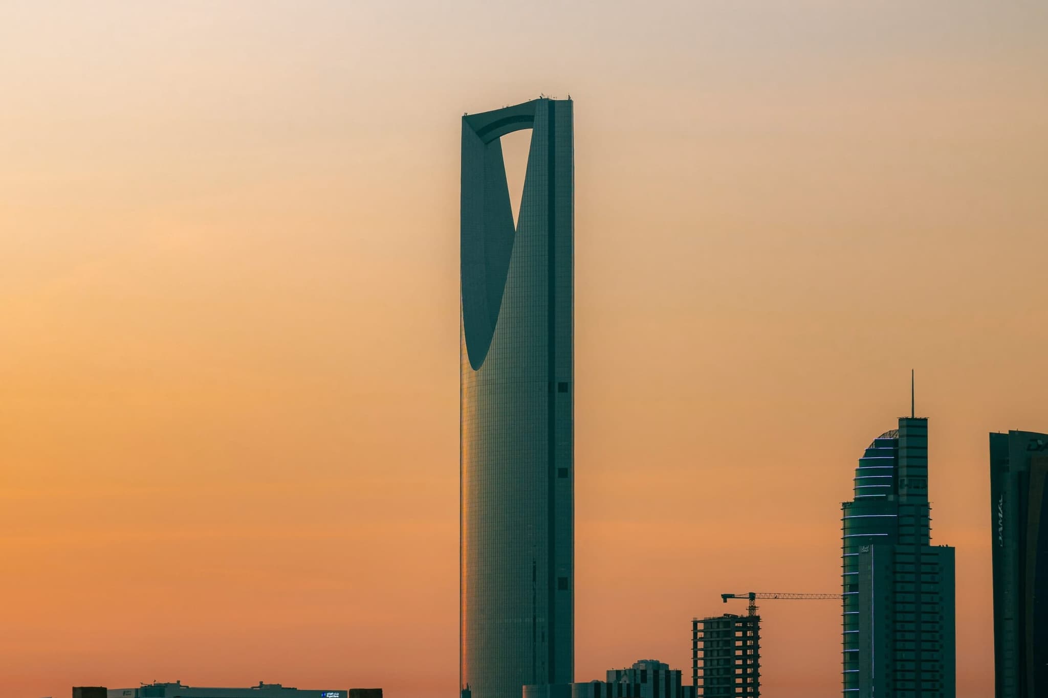 Riyadh skyline at dusk